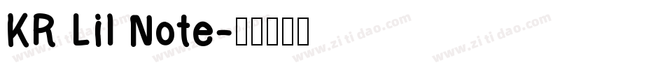KR Lil Note字体转换